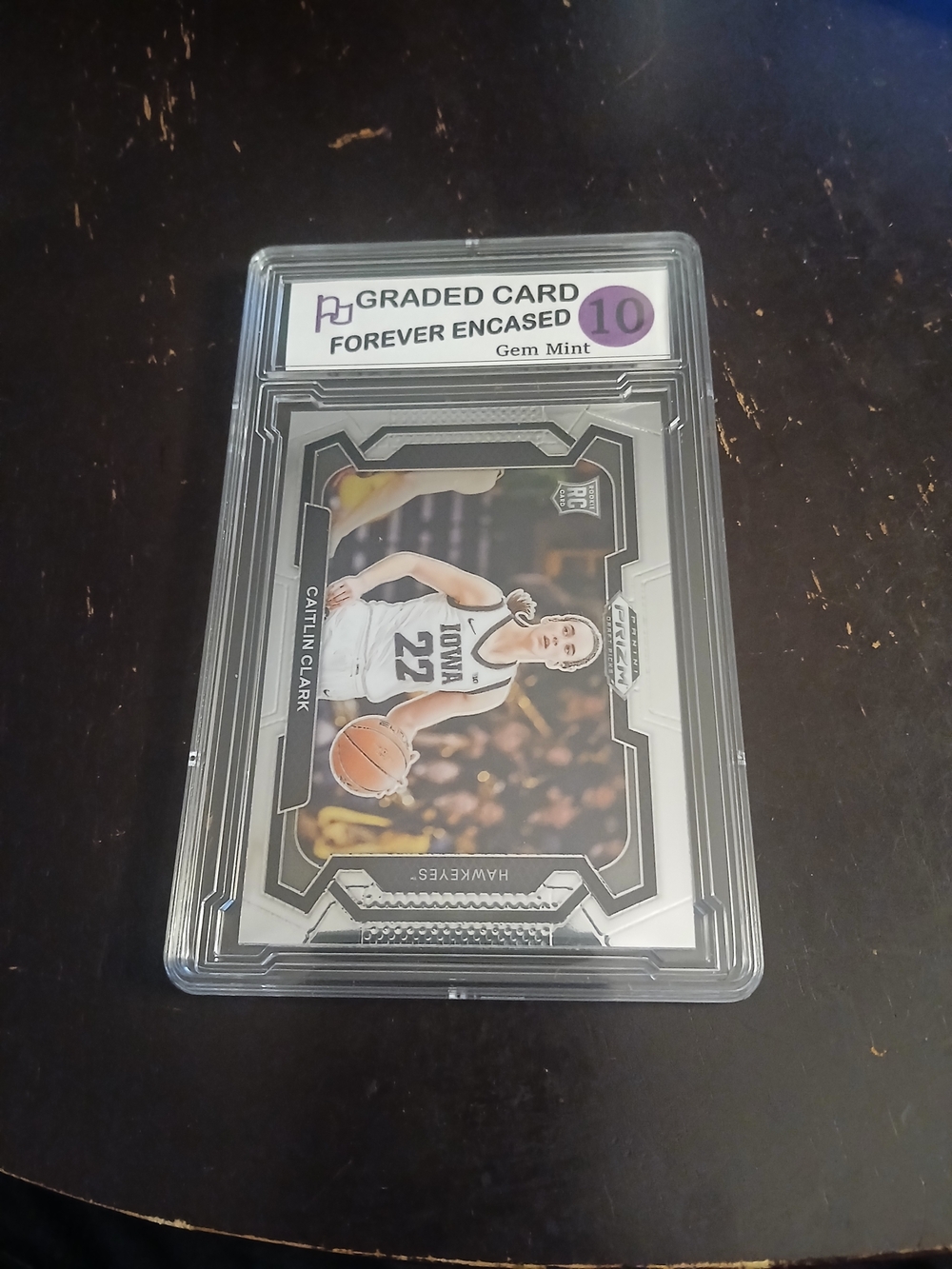 Caitlin Clark Prizm Draft Rookie Graded Basketball Trading Card - White/Cream